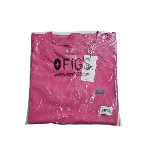 Rare Figs Bretten Slim Crewneck scrub Top F'ing Pink Limited Medium - Picture 12 of 13